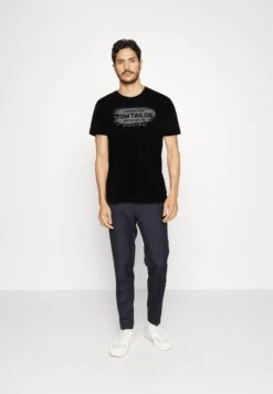 Tom Tailor Printed Logo - Camiseta Estampada - Black -Boss Ventas 0014e1b88eeb441f86521ac4d8e65808