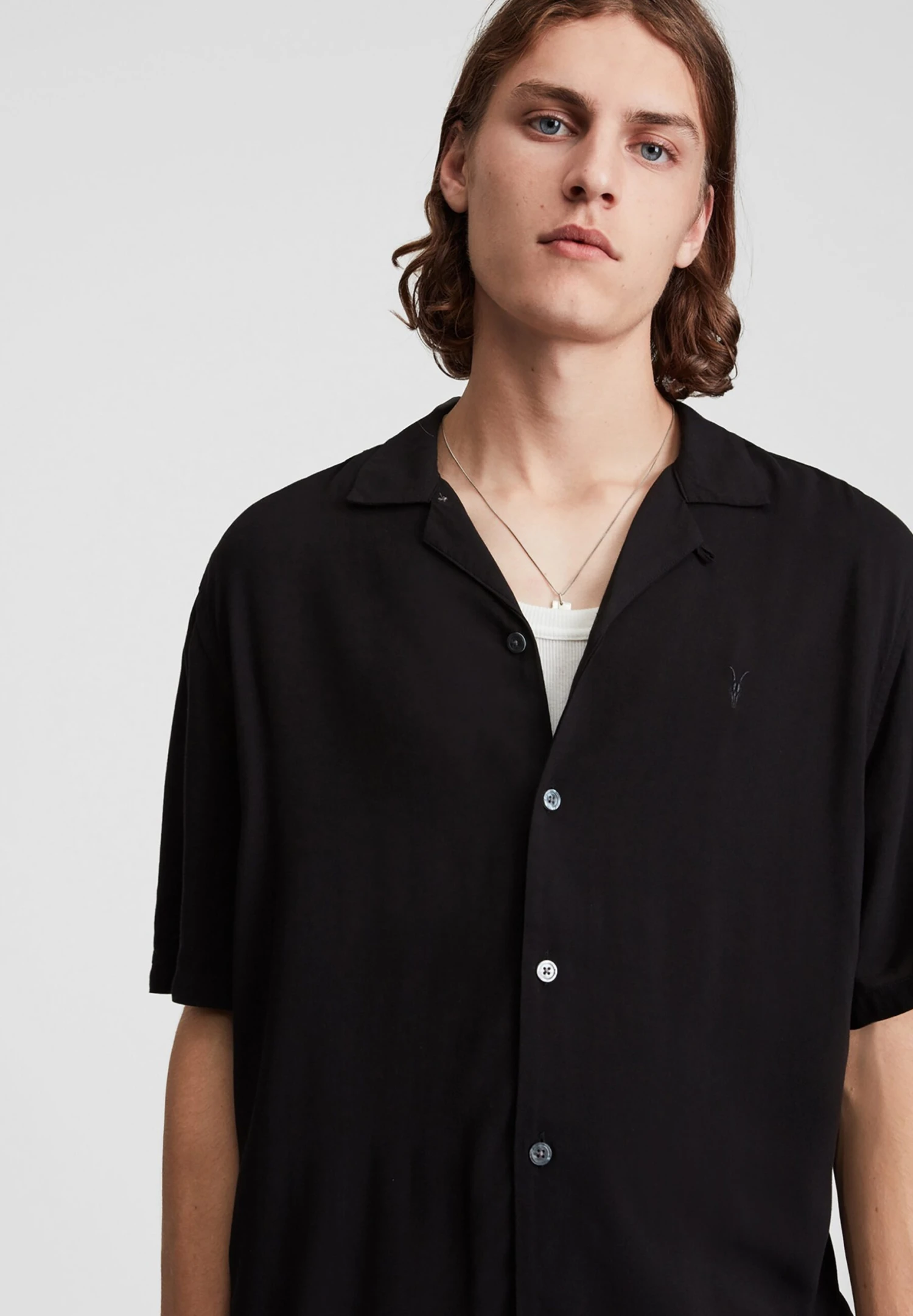 AllSaints Venice Ss - Camisa - Black 7 AllSaints Venice Ss - Camisa - Black - Imagen 5