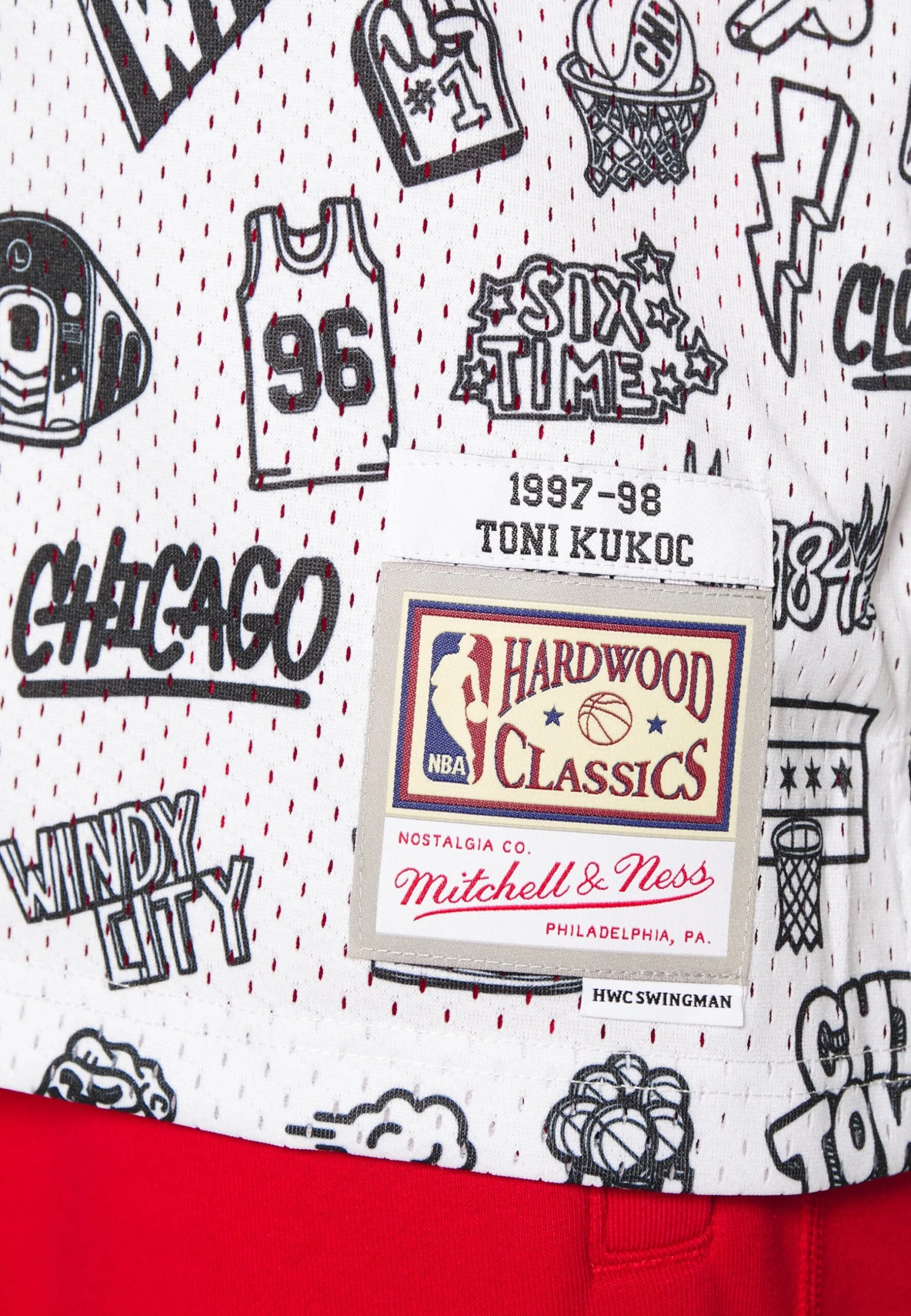 Mitchell & Ness Chicago Bulls Swingman - Equipación De Clubes - White 8 Mitchell & Ness Chicago Bulls Swingman - Equipación De Clubes - White - Imagen 6