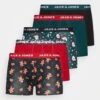Jack & Jones Jacdash Trunks 5 Pack - Culotte - Black/Fiery Red/Ponderosa Pine -Boss Ventas 07569f25ceb44132819347a291272ff7