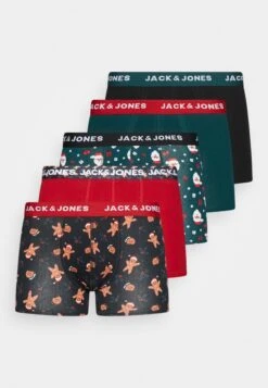 Jack & Jones Jacdash Trunks 5 Pack - Culotte - Black/Fiery Red/Ponderosa Pine