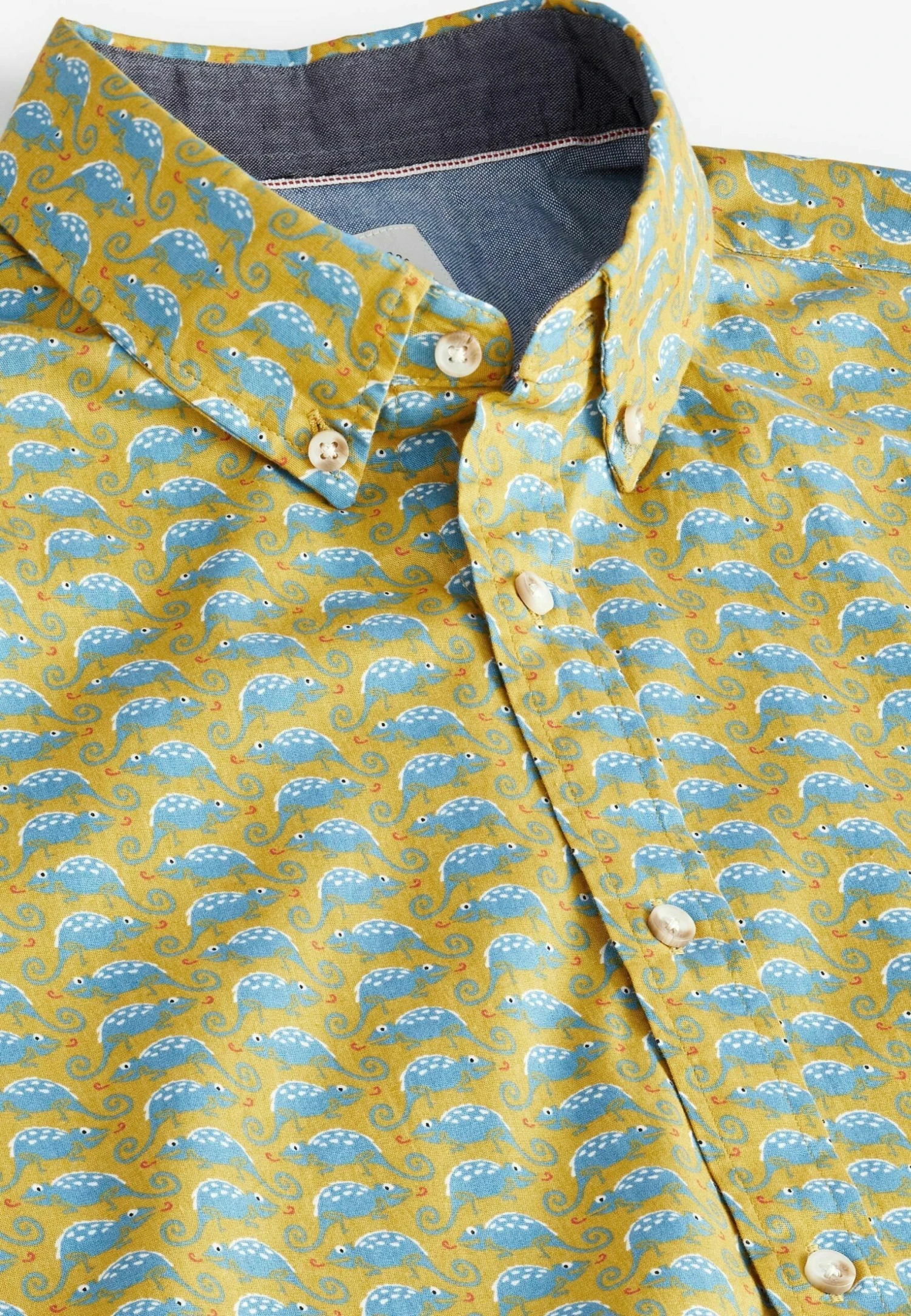 Next Conversational Printed Short Sleeve Standard - Camisa - Yellow 9 Next Conversational Printed Short Sleeve Standard - Camisa - Yellow - Imagen 7