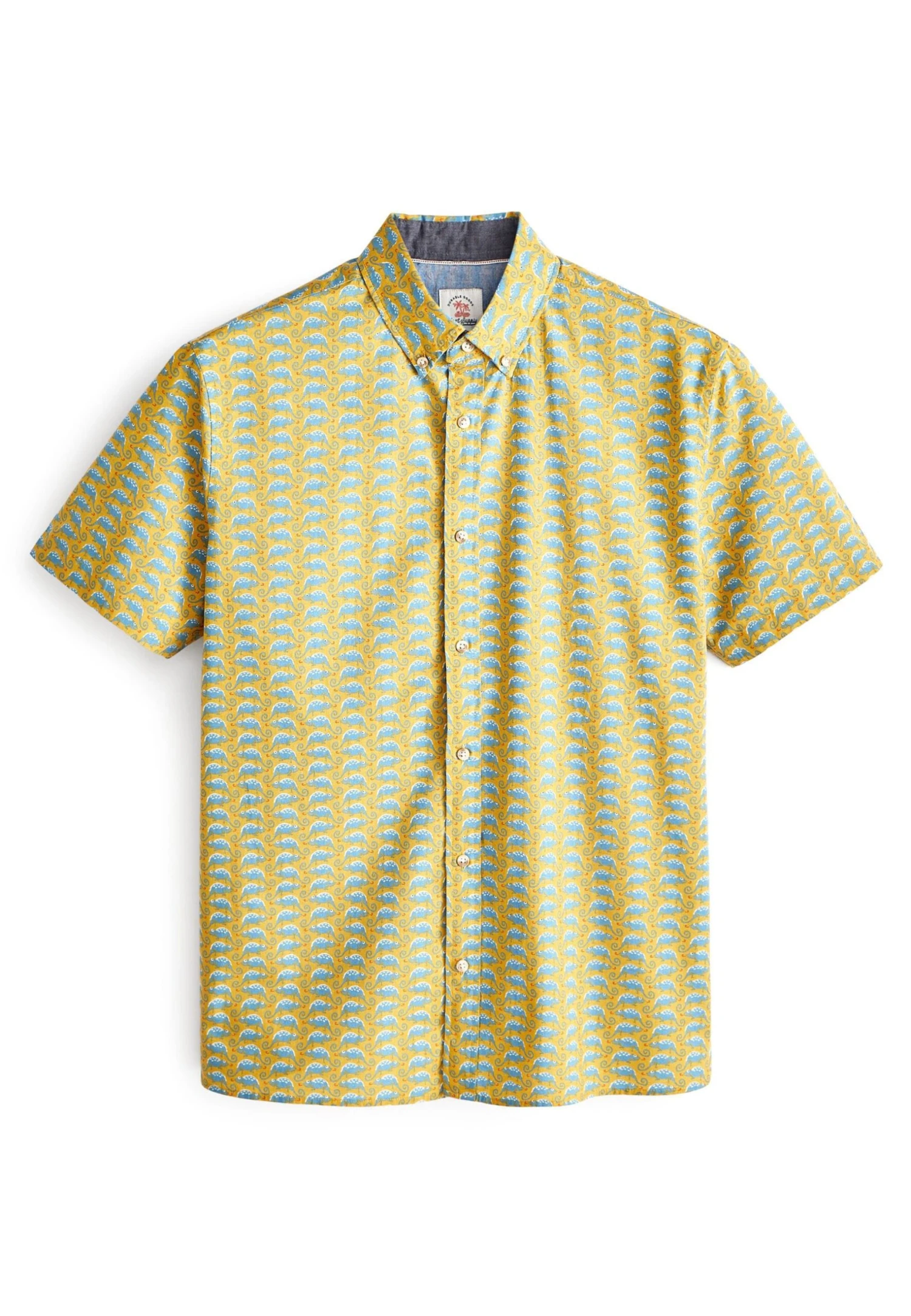 Next Conversational Printed Short Sleeve Standard - Camisa - Yellow 8 Next Conversational Printed Short Sleeve Standard - Camisa - Yellow - Imagen 6