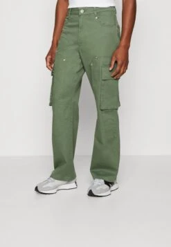 Sean John Script Logo Knee Patch - Pantalones Cargo - Olive