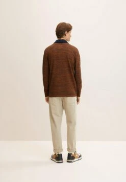 Tom Tailor Langarm - Camiseta De Manga Larga - Equestrian Brown Navy Slub -Boss Ventas 23fc95204b7c4806b746edb0fc39a449