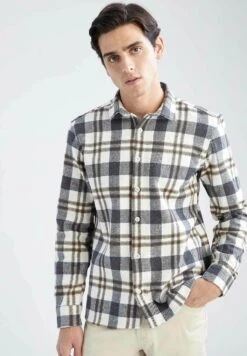 DeFacto Modern Fit- Camisa - Beige