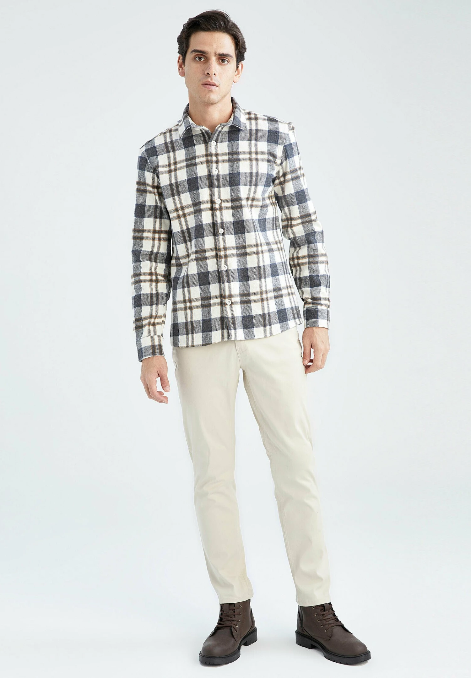 DeFacto Modern Fit- Camisa - Beige 4 DeFacto Modern Fit- Camisa - Beige - Imagen 2