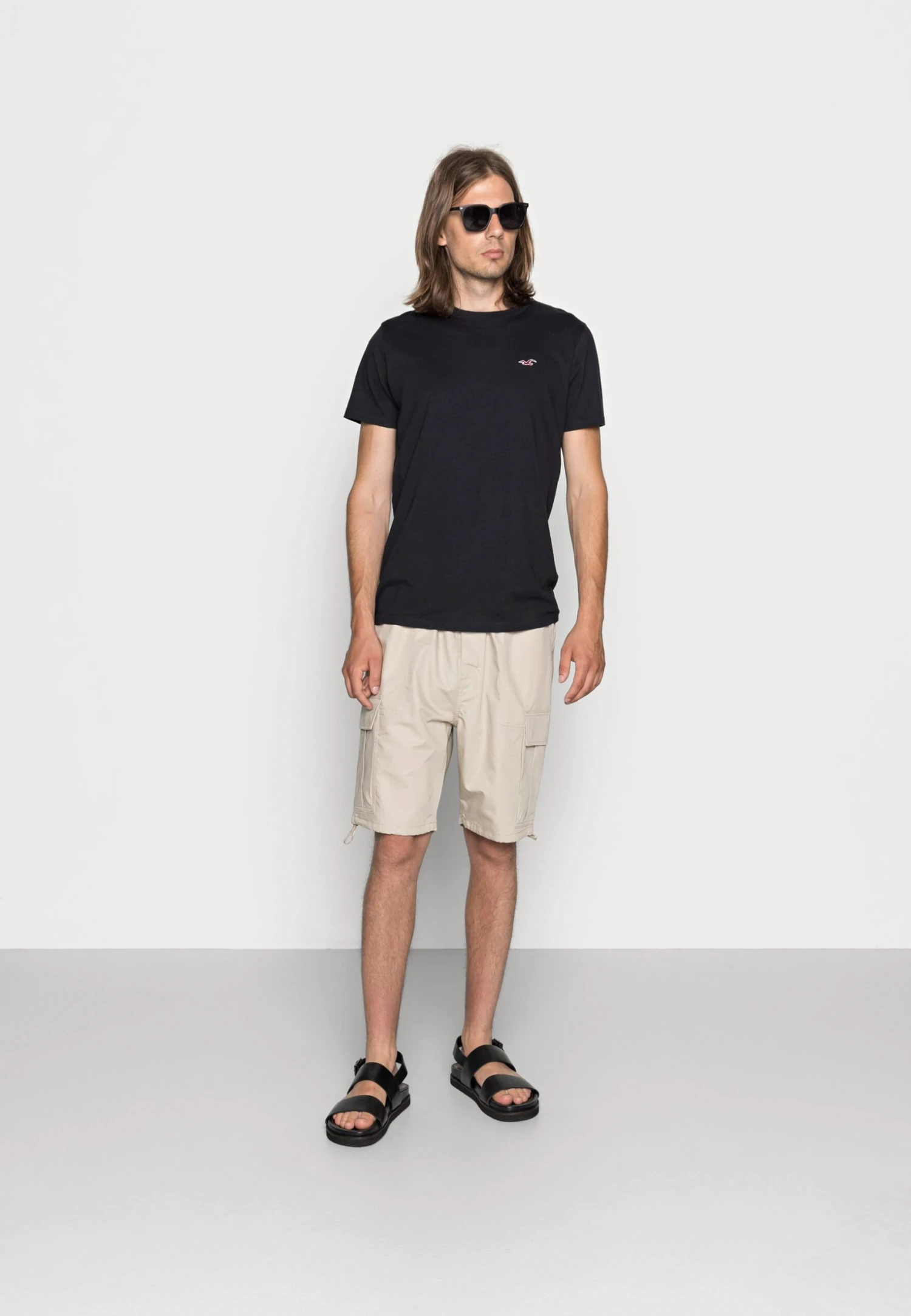 Hollister Co. Crew Chain 3 Pack - Camiseta Básica - Black/White/Grey 3 Hollister Co. Crew Chain 3 Pack - Camiseta Básica - Black/White/Grey