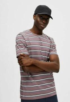 Selected Homme Gestreiftes - Camiseta Estampada - Wistful Mauve -Boss Ventas 2df052896dd84f9286cd60a9f5846b81