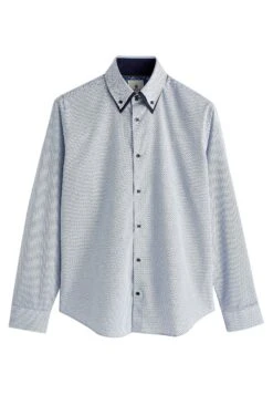 Next Double Collar Trimmed Regular Fit Single Cuff - Camisa - Blue White Geometric Print -Boss Ventas 3011a2faa4984cc08b328f437cef0ad7
