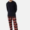 Marks & Spencer Henley Checked Pyjama - Pijama - Navy Mix -Boss Ventas 307ad6beca0c44169c11b73b22d42769