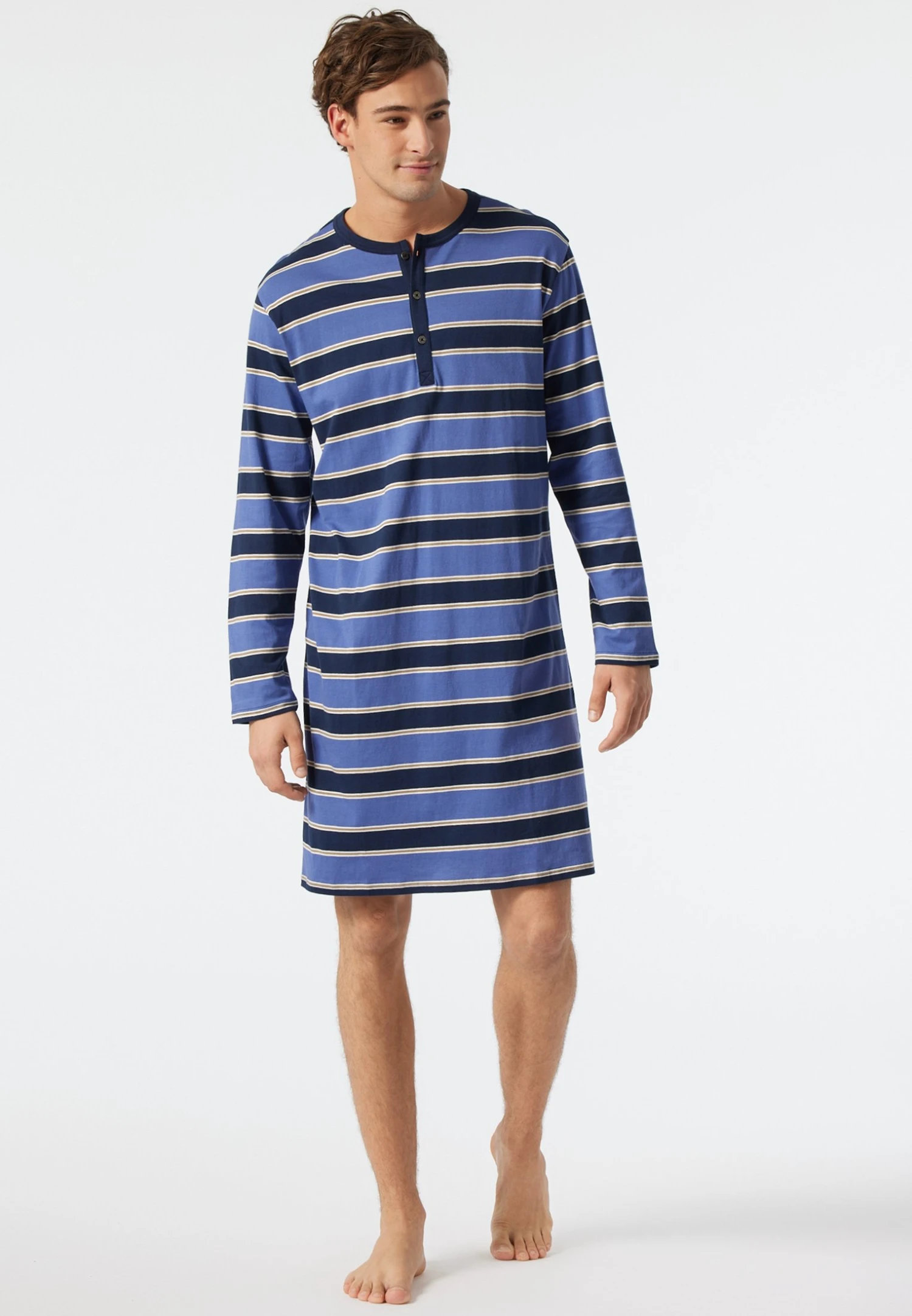 Schiesser Comfort Fit - Camisón - Jeansblau 3 Schiesser Comfort Fit - Camisón - Jeansblau