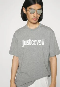 JUST CAVALLI Magliette - Camiseta Estampada - Grey -Boss Ventas 339360418f544c1abe5acf4fac8bbcc7