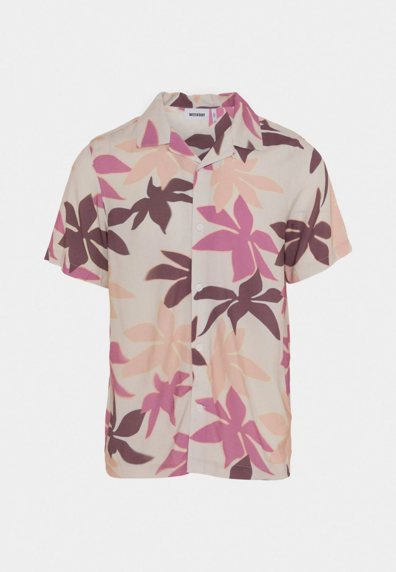 WEEKDAY Coffee Short Sleeve Printed - Camisa - Beige 6 WEEKDAY Coffee Short Sleeve Printed - Camisa - Beige - Imagen 4