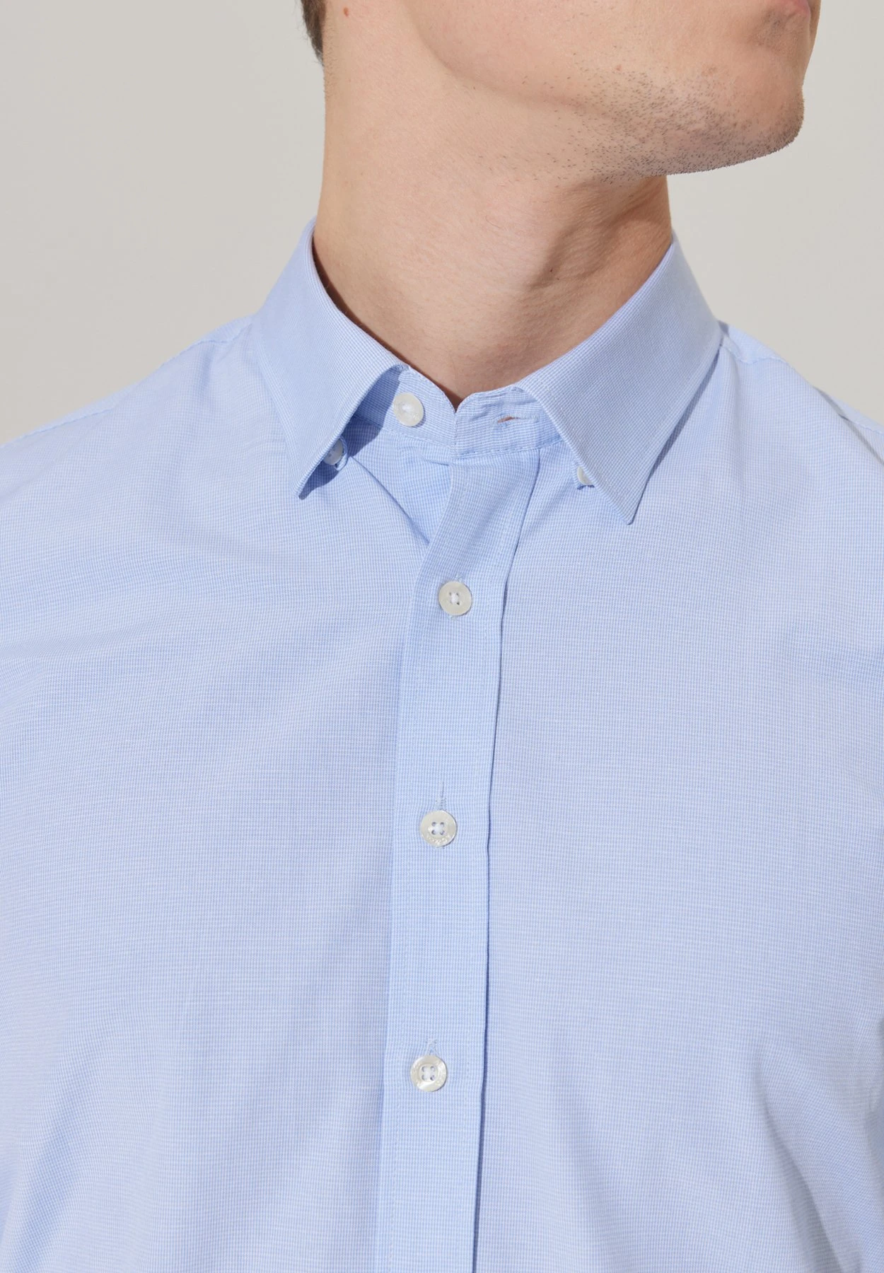 Dobby Weave- Camisa - White Blue 8 Dobby Weave- Camisa - White Blue - Imagen 6