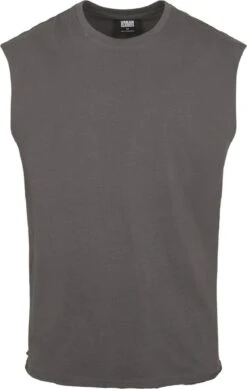 URBAN CLASSICS Open Edge Sleeveless Tee - Top - Grey