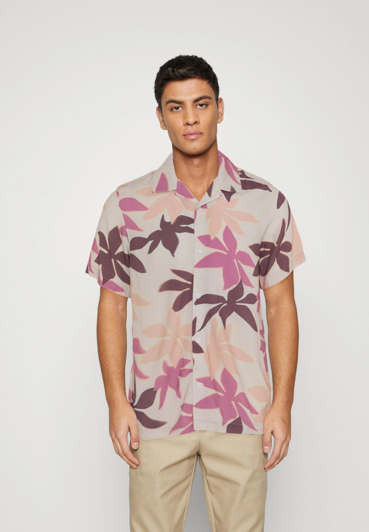 WEEKDAY Coffee Short Sleeve Printed - Camisa - Beige 3 WEEKDAY Coffee Short Sleeve Printed - Camisa - Beige