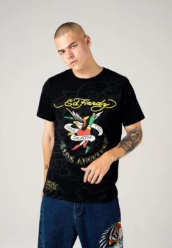 Ed Hardy True-Till-La - Camiseta Estampada - Black