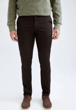 DeFacto Slim Fit- Pantalones Chinos - Brown