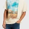 ESPRIT Mit Digitalem Landschafts-Print Vorne - Camiseta Estampada - Beige -Boss Ventas 5615b7ed7135486daa31c7a9c53cf1da