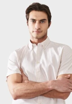 Short Sleeved - Camisa - White Beige -Boss Ventas 59c587d0cb2a4b0da57a7b9bbdff651a