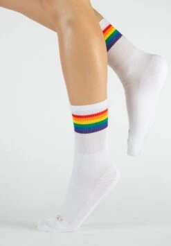 Pack 2 Pairs - Rainbow Pattern - Calcetines - White