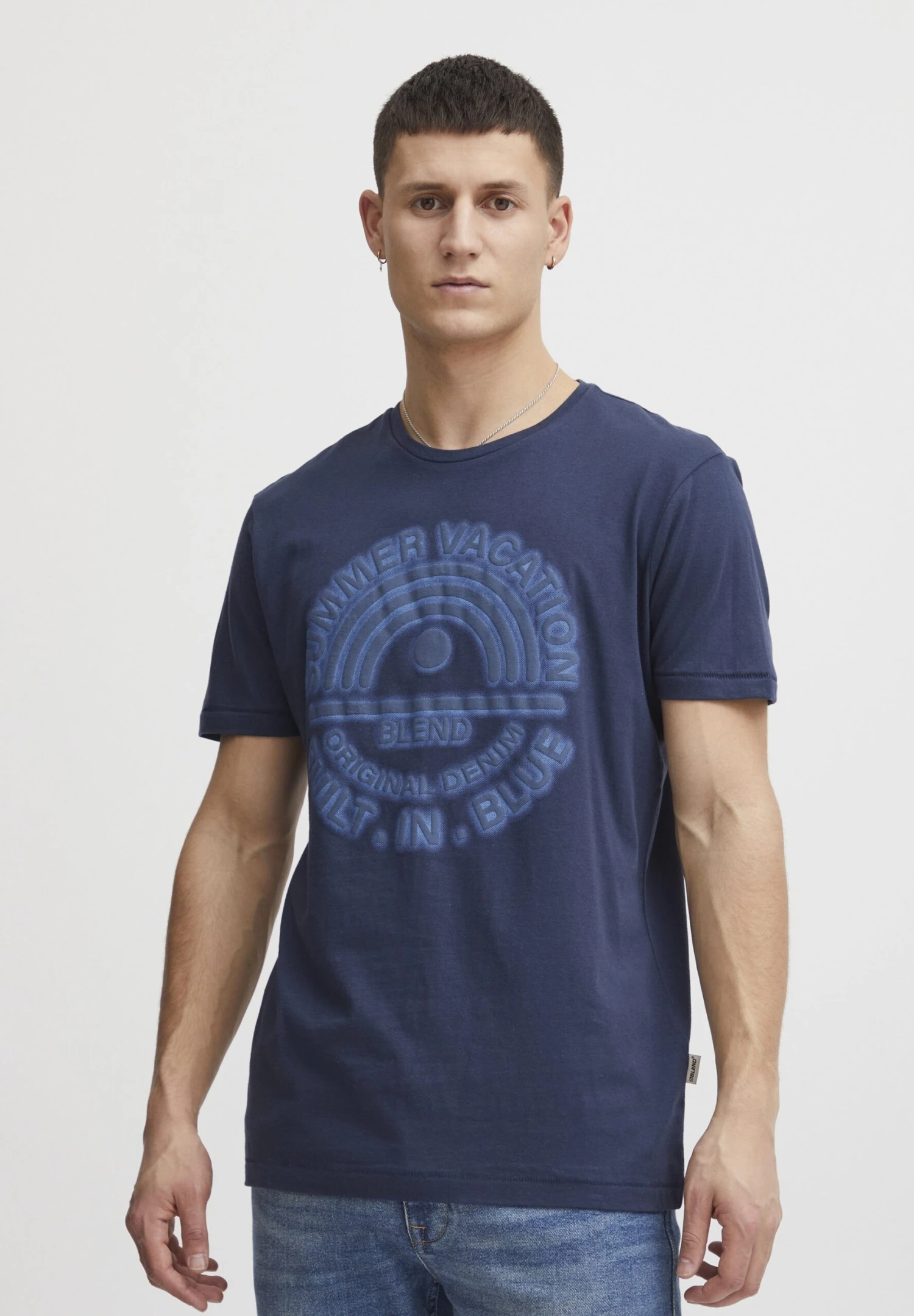 Blend Camiseta Estampada - Dress Blues 3 Blend Camiseta Estampada - Dress Blues