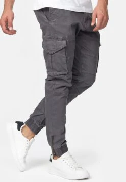 Indicode Jeans Alex - Pantalones Cargo - Dark Grey -Boss Ventas 62d06de09324491fbd00ba1a7ec237b8