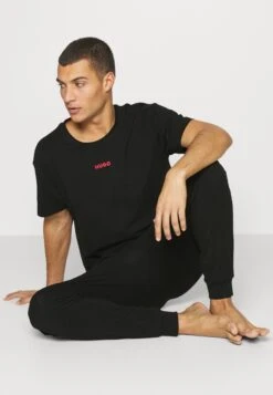 Hugo Linked- Camiseta De Pijama - Black -Boss Ventas 63e2cbcf9069466e83168b7ea5b39134