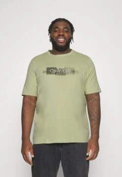 Calvin Klein Box Striped Logo - Camiseta Estampada - Herb Tea