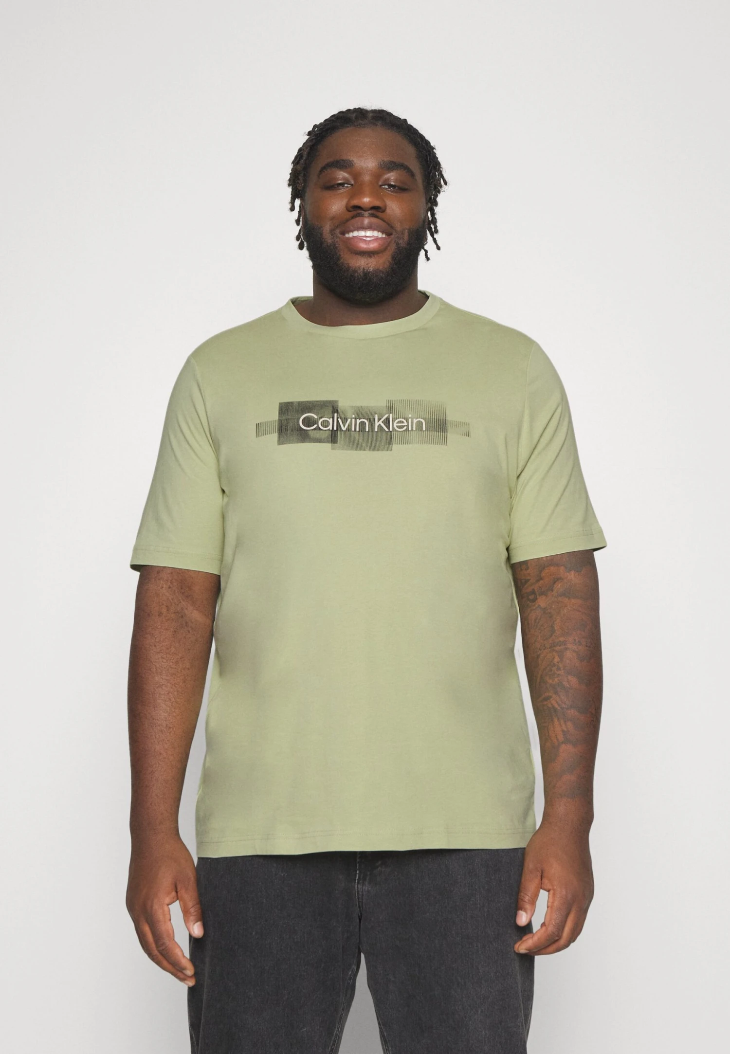 Calvin Klein Box Striped Logo - Camiseta Estampada - Herb Tea 3 Calvin Klein Box Striped Logo - Camiseta Estampada - Herb Tea