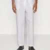 120% Lino Pantalone Uomo - Pantalones - White