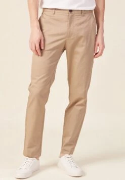 Cropped- Pantalones Chinos - Beige