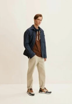 Tom Tailor Langarm - Camiseta De Manga Larga - Equestrian Brown Navy Slub -Boss Ventas 8054e61305ab469da495891e775649a4