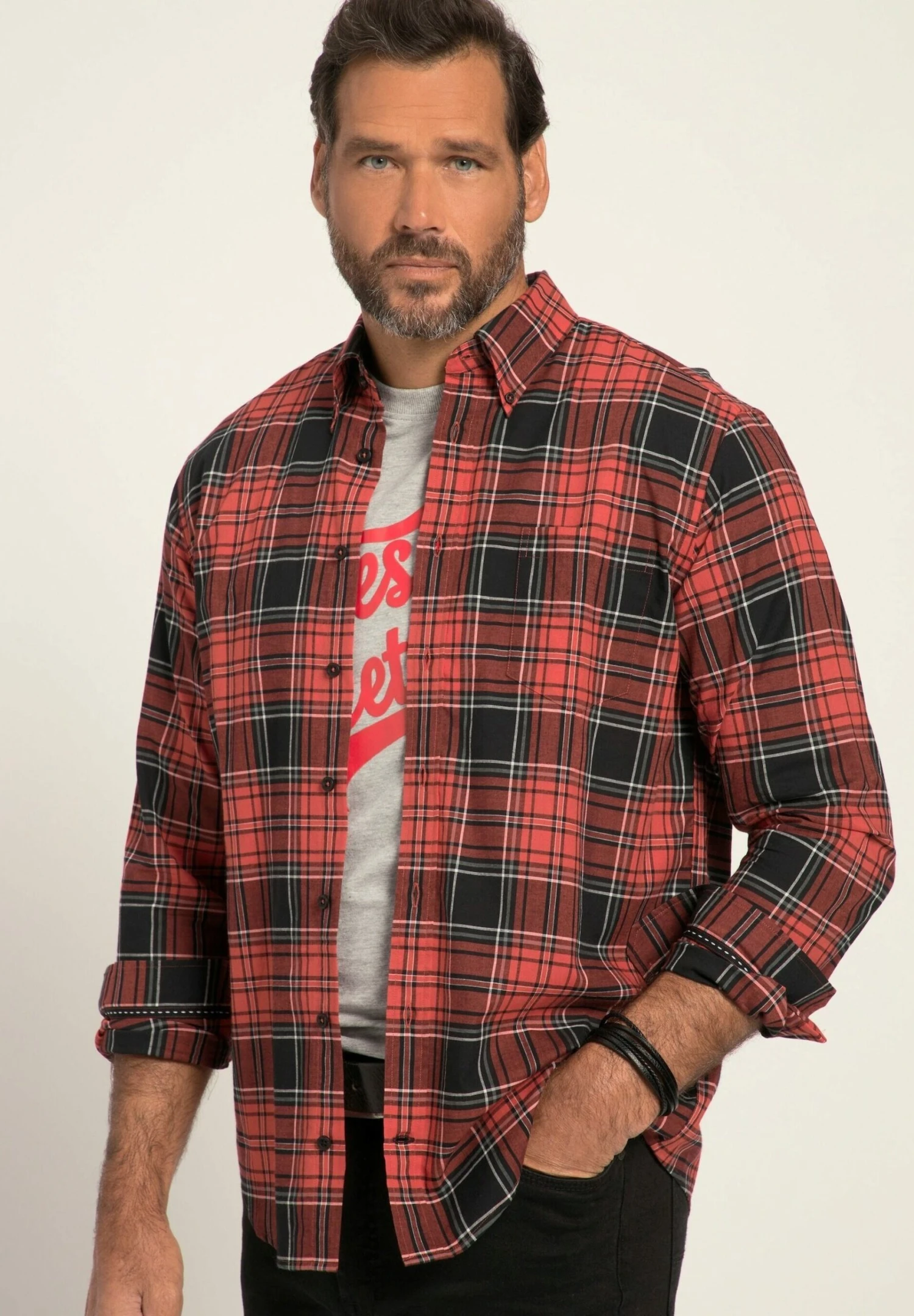 JP1880 Karolangarm Buttondown Kragen Modern Fit - Camisa - Hellrot 3 JP1880 Karolangarm Buttondown Kragen Modern Fit - Camisa - Hellrot