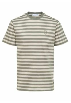 Selected Homme Slhricky StripeSs O-Neck - Camiseta Estampada - Vetiver -Boss Ventas 9396f5b91293403d9c3d52c3f17654d9