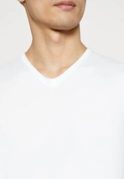 V NeckBasic Sleeve Logo - Camiseta Básica - Bianco -Boss Ventas 9a2d1a96480a48b5ab7e18d28b78752b