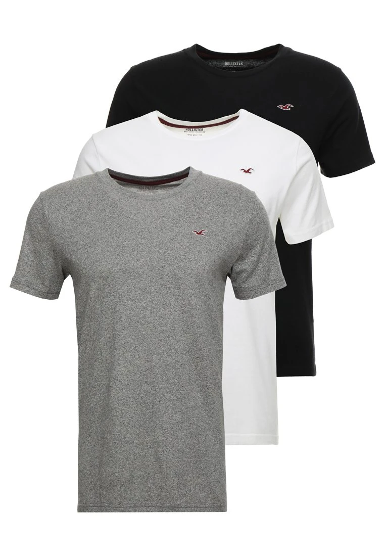 Hollister Co. Crew Chain 3 Pack - Camiseta Básica - Black/White/Grey 8 Hollister Co. Crew Chain 3 Pack - Camiseta Básica - Black/White/Grey - Imagen 6