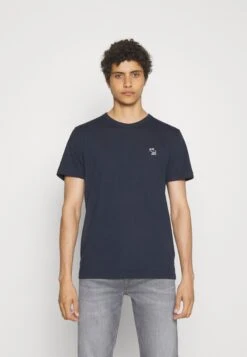 Abercrombie & Fitch Elevated Icon Crew - Camiseta Básica - Dark Blue