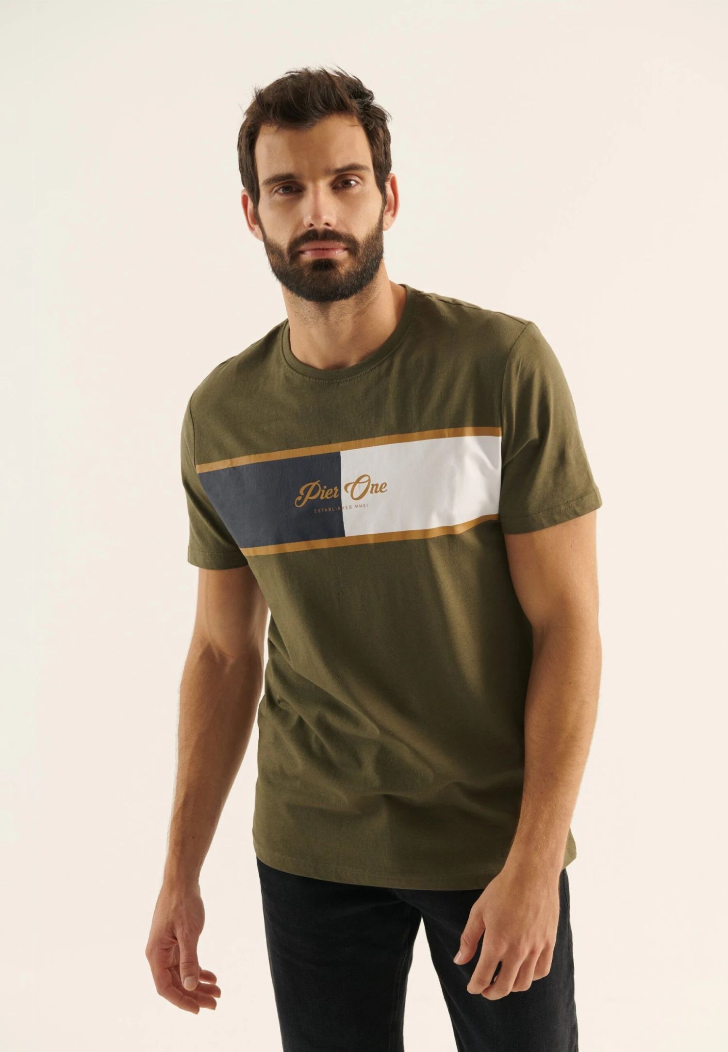 Pier One Camiseta Estampada - Olive 3 Pier One Camiseta Estampada - Olive