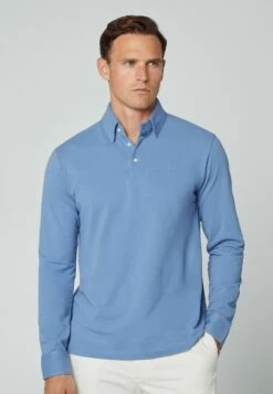 Hackett London Btndown - Polo - Steel Blue