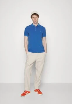 Marc O'Polo Short Sleeve Collar And Cuffs Slits At Hem Emb - Polo - Cool Cobalt -Boss Ventas a96e2ec199b94c82b2201de65b55e1f0