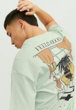 Jack & Jones Jorart Tee Crew Neck - Camiseta Estampada - Celadon -Boss Ventas b17ed3ba94d146f89a5d87db0a2756ff