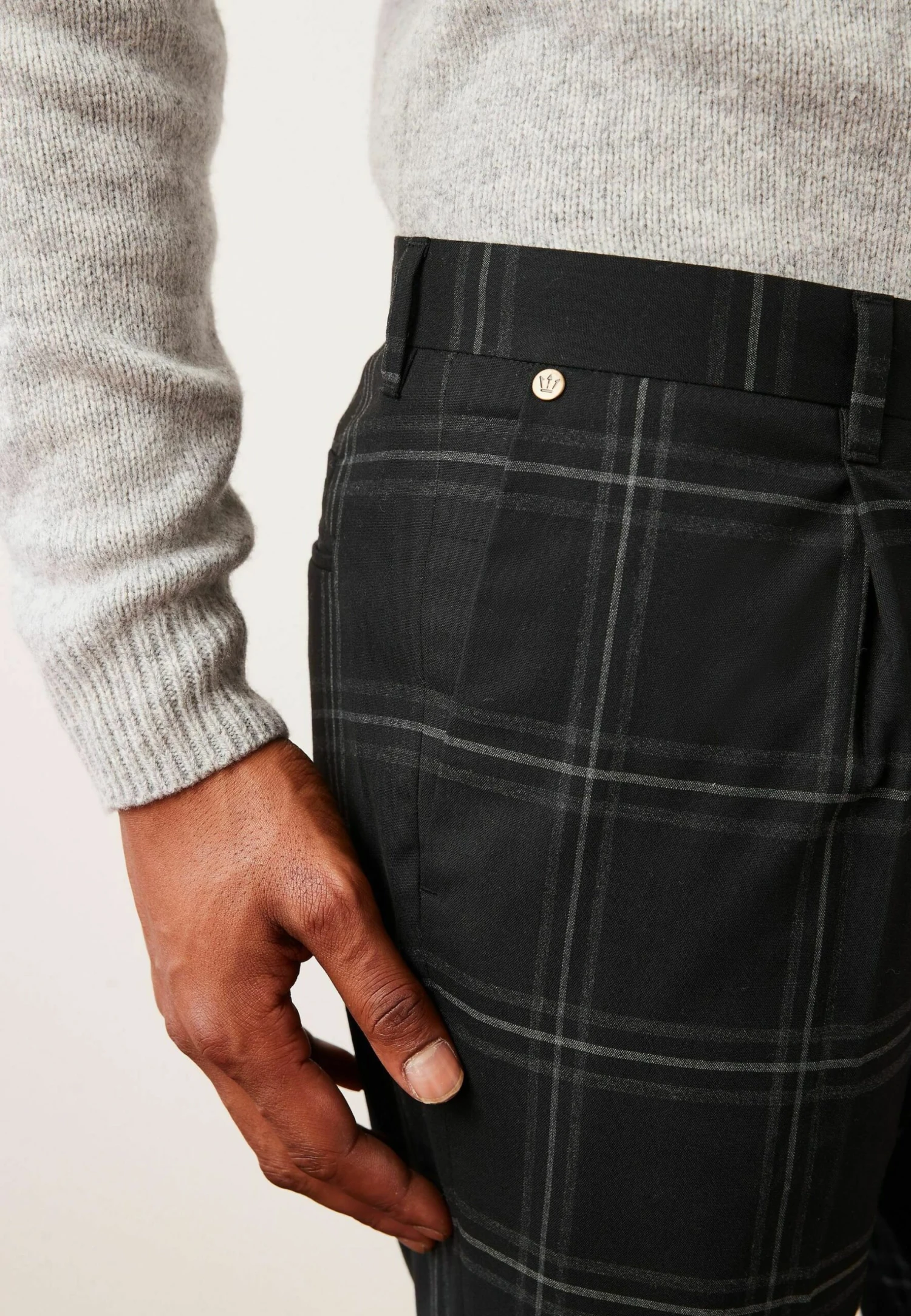 Next Trimmed Check - Pantalones Chinos - Black 3 Next Trimmed Check - Pantalones Chinos - Black