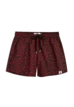 Hunky In Animal Print - Bañador - Burgundy