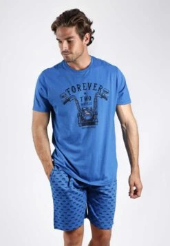 Manga CortaSet - Pijama - Azul