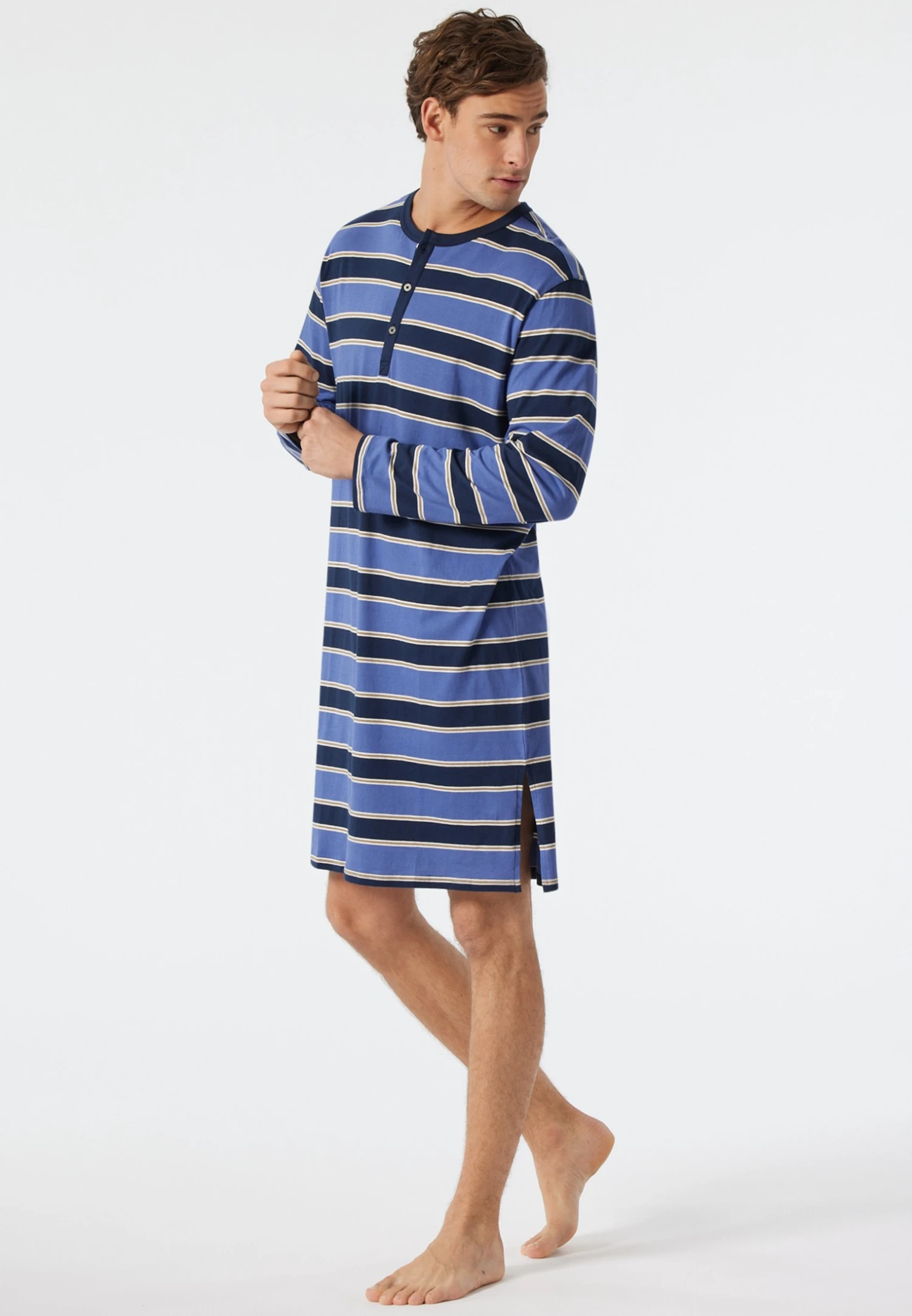 Schiesser Comfort Fit - Camisón - Jeansblau 4 Schiesser Comfort Fit - Camisón - Jeansblau - Imagen 2