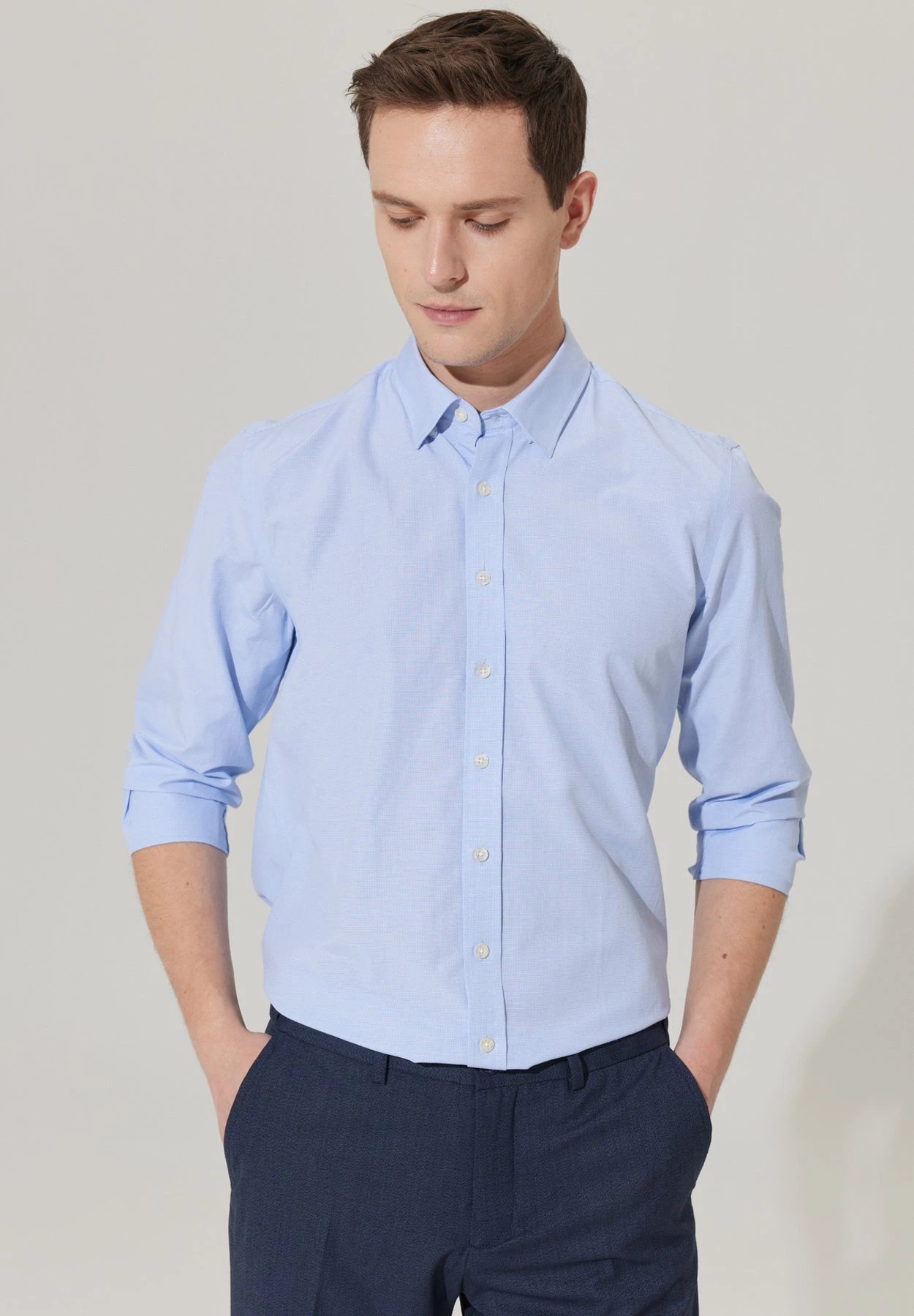 Dobby Weave- Camisa - White Blue 7 Dobby Weave- Camisa - White Blue - Imagen 5