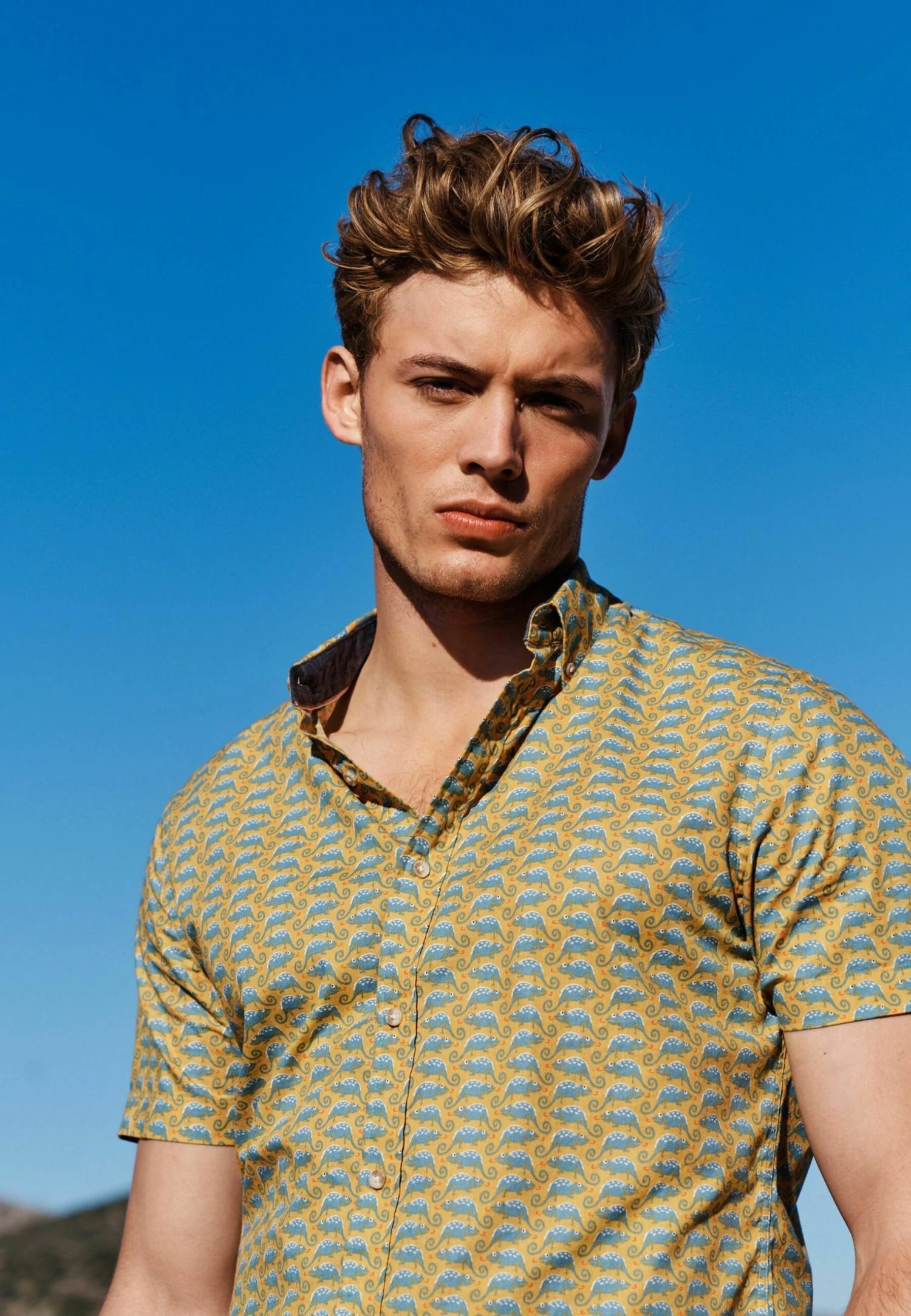 Next Conversational Printed Short Sleeve Standard - Camisa - Yellow 6 Next Conversational Printed Short Sleeve Standard - Camisa - Yellow - Imagen 4