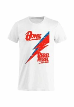 David Bowie Rebel - Camiseta Estampada - White